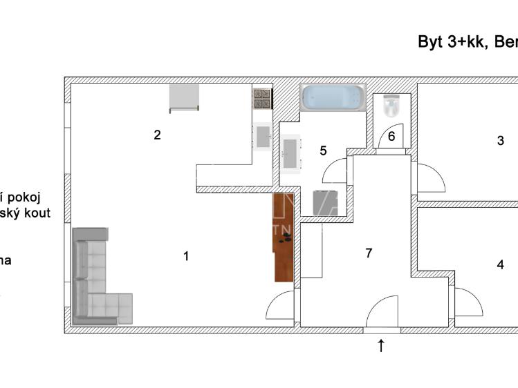 Pronájem bytu 3+KK Beroun, Na Parkáně 1493 č. 15