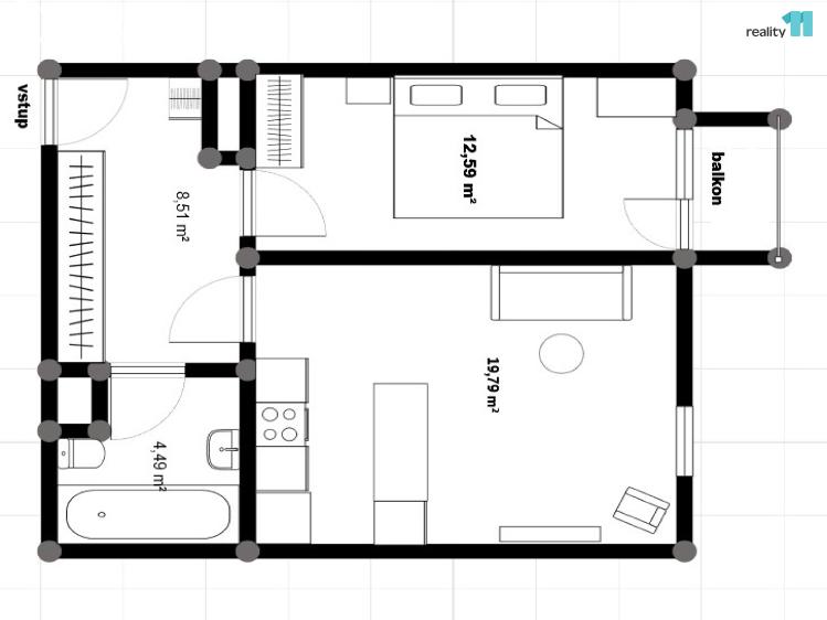 Prodej bytu 2+KK Praha 7, V závětří č. 22
