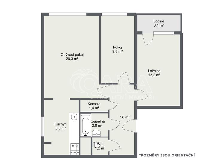 Prodej bytu 3+1 Praha, Radimovická 1423/31 č. 11