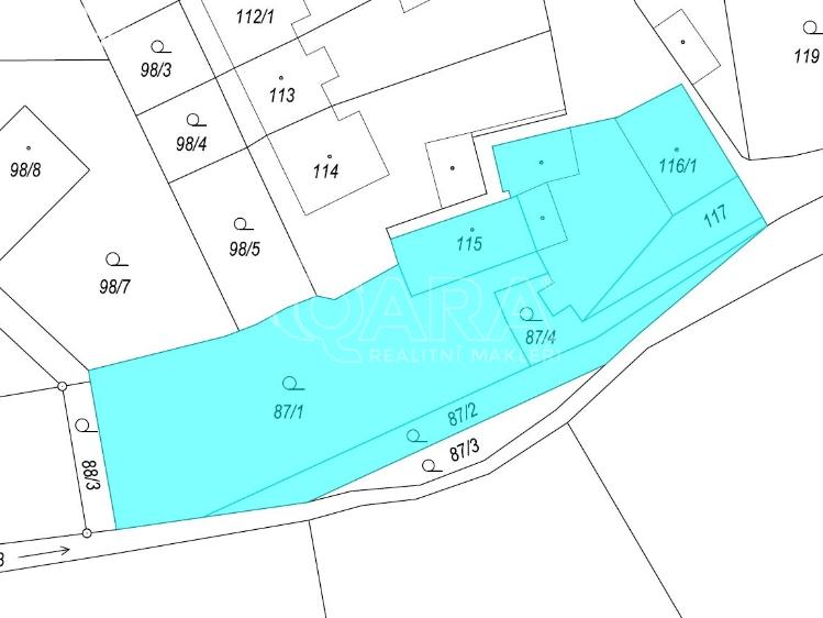 Prodej stavebního pozemku Zápy č. 20