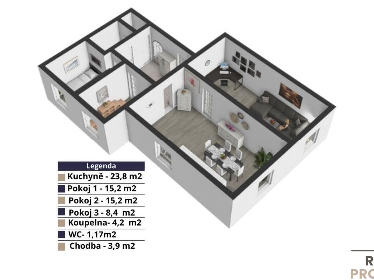 Prodej bytu 3+1 Praha, Kusého č. 3