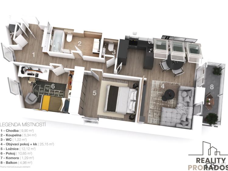 Prodej bytu 3+KK Neratovice, Byškovická 172 č. 25