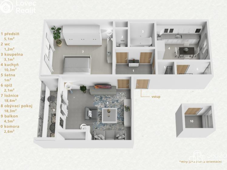 Prodej bytu 2+1 Praha, Radlická č. 29