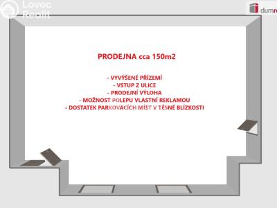 Оренда торгового приміщення Hodonín, Dolní Valy č. 3