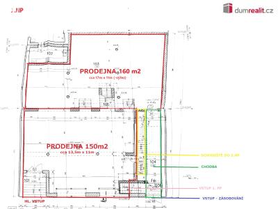 Оренда торгового приміщення Hodonín, Dolní Valy č. 5