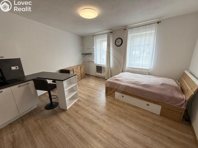 Pronájem bytu 1+KK Ševětín, náměstí Šimona Lomnického 436 č. 6