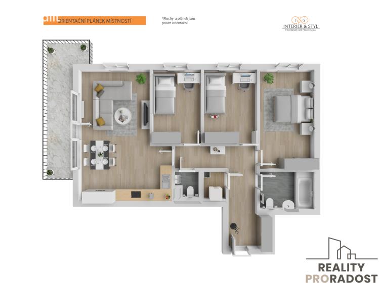 Продаж квартири 4+KK Praha 4, Zimova 1025/1b č. 44
