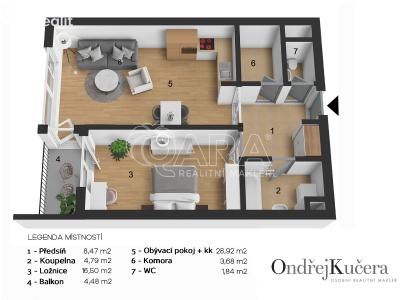 Оренда квартири 2+KK Praha, Korunní č. 2