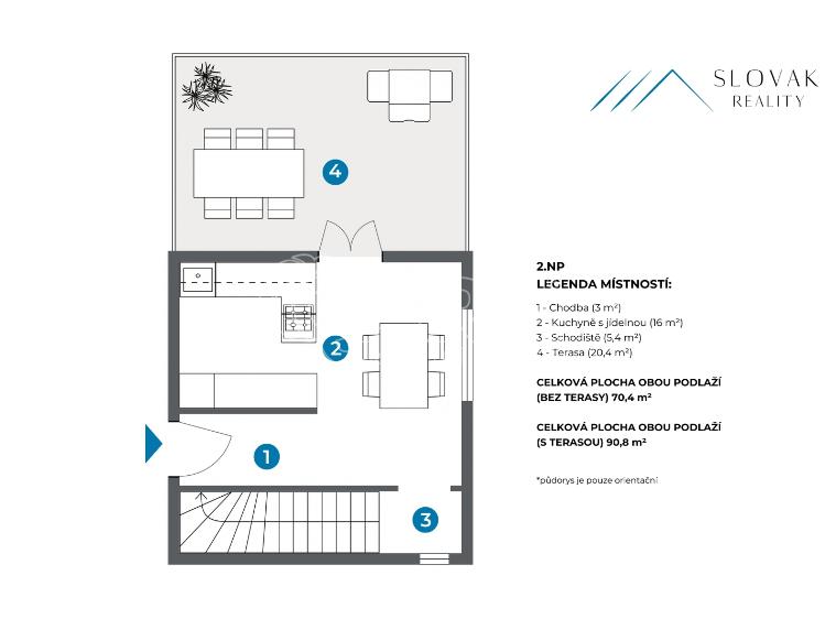 Pronájem bytu 4+KK Příbor, Místecká č. 17