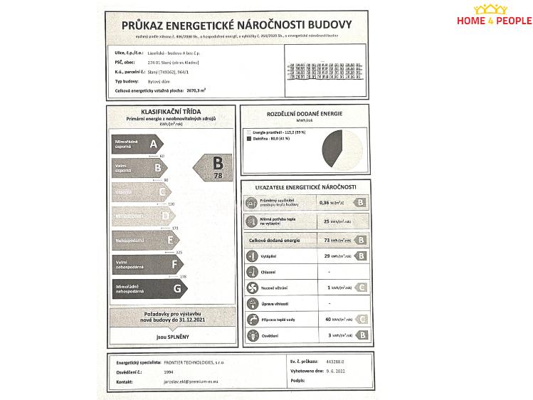 Pronájem bytu 2+KK Slaný, Lázeňská č. 27