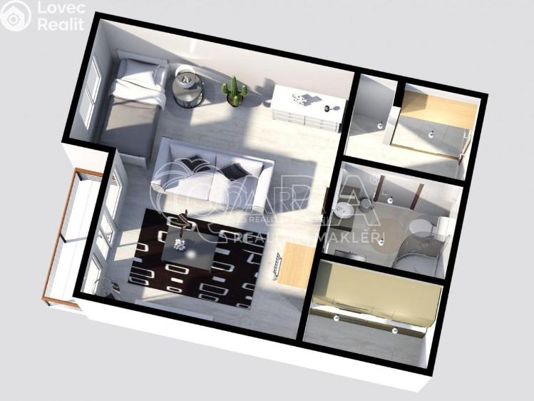 Rent apartment 1+KK Beroun, Třída Míru 1280/16b č. 9