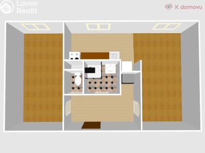 Pronájem bytu 2+1 Přerov, Kabelíkova č. 2