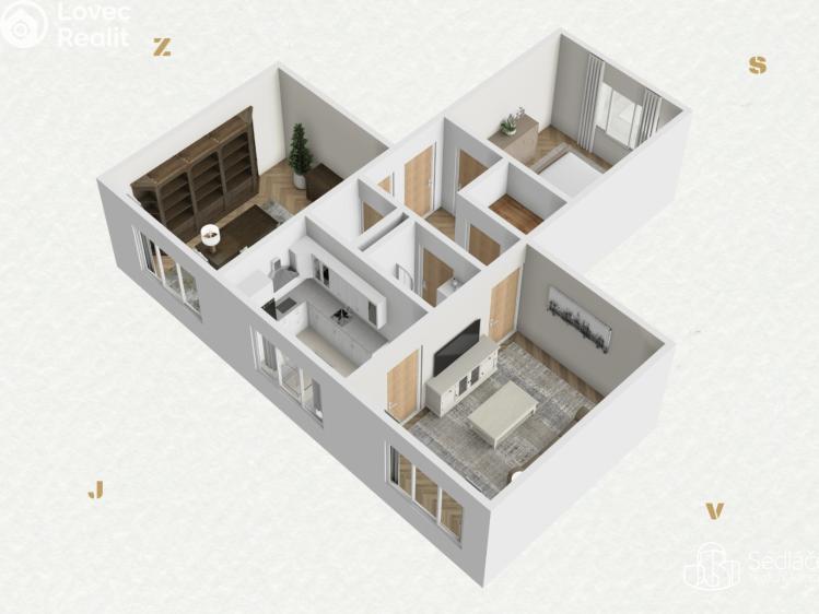 Prodej bytu 3+1 Sokolov, Slavíčkova č. 38