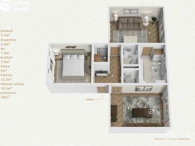 Prodej bytu 3+1 Sokolov, Slavíčkova č. 37