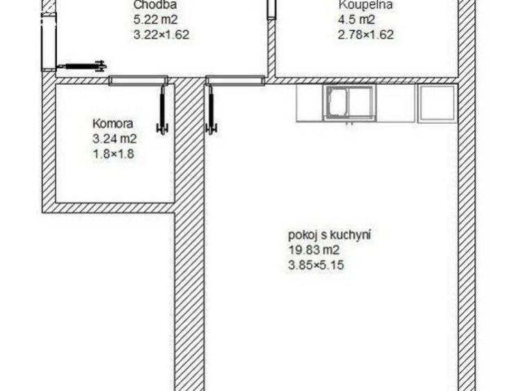 Продаж квартири 1+KK Český Krumlov, Urbinská č. 17