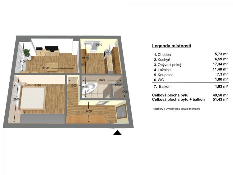 Prodej bytu 2+1 Ostrava, Vršovců č. 12