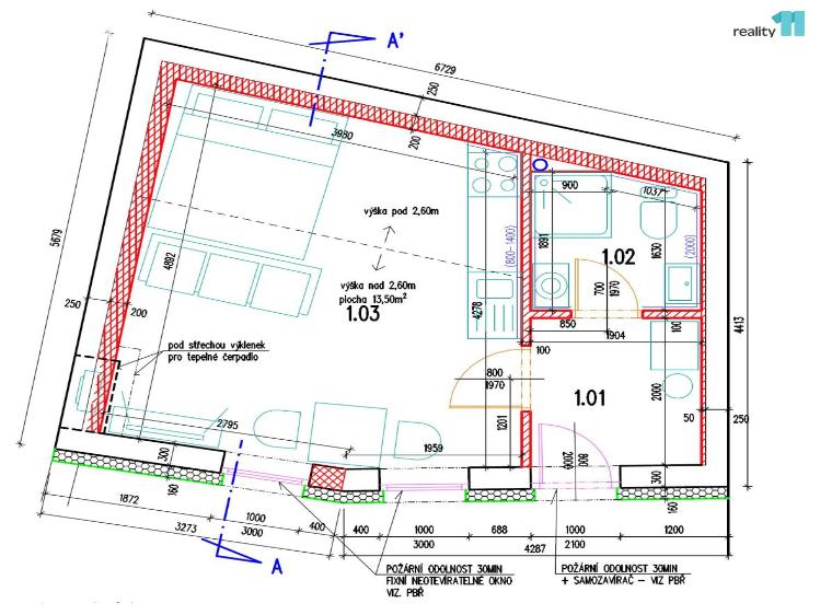 Продаж квартири 1+1 Praha 4, Michelská č. 63