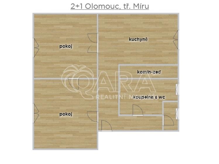 Pronájem bytu 2+1 Olomouc, tř. Míru 773/7 č. 12