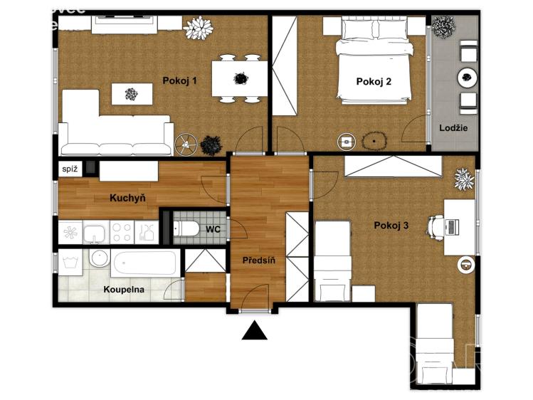 Prodej bytu 3+1 Praha, Svépomoci č. 5