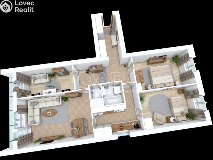 Prodej bytu 4+1 Praha, Hněvkovského 1372/1 č. 29