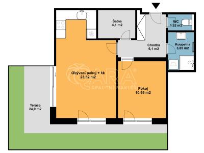 Оренда квартири 2+KK Roztoky, Na Panenské 1880 č. 5