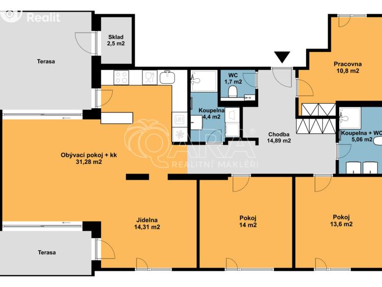 Оренда квартири 4+KK Roztoky, Na Panenské 1880 č. 4