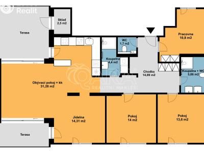 Оренда квартири 4+KK Roztoky, Na Panenské 1880 č. 4