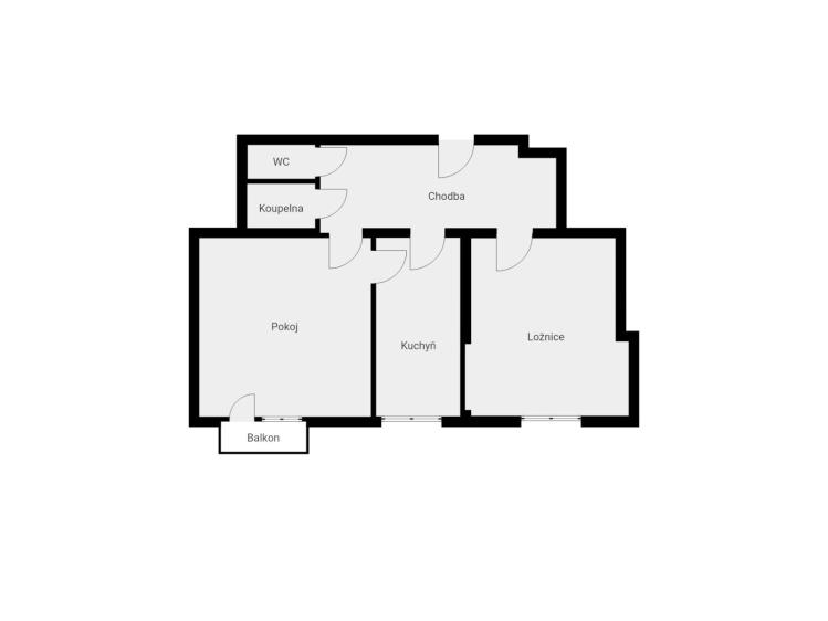 Rent apartment 2+1 Pardubice, Josefa Ressla č. 10