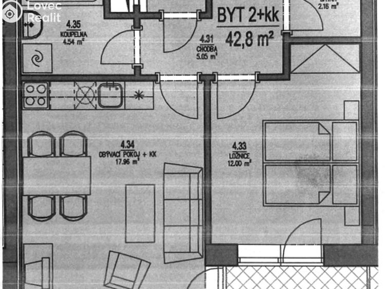 Rent apartment 2+KK Brno, Říčanská 1000/29 č. 16