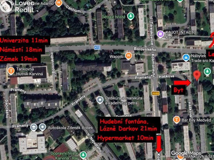 Pronájem bytu 2+1 Karviná, Haškova č. 18