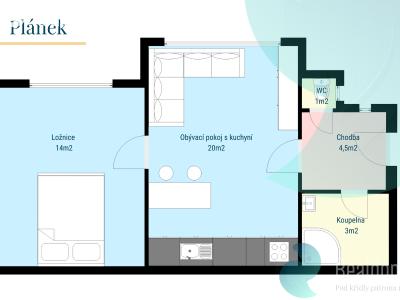 Продажа квартиры 2+KK Praha, U kněžské louky č. 4