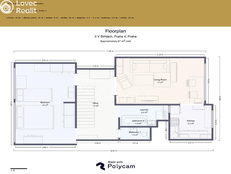 Продаж квартири 4+KK Praha, V Štíhlách č. 11