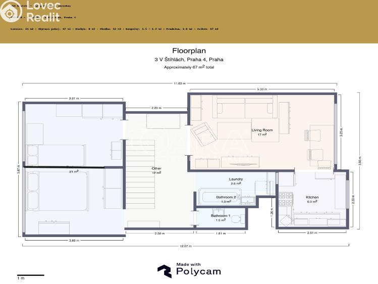 Sale apartment 4+KK Praha, V Štíhlách č. 11