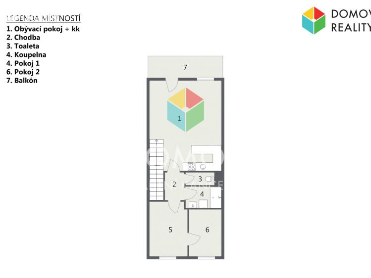 Продаж квартири 3+KK Beroun, V Zahradách 1875 č. 16