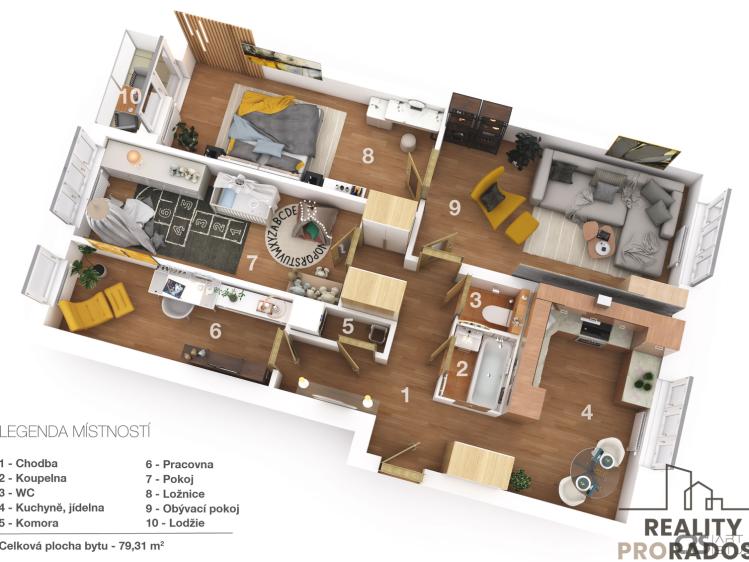 Продажа квартиры 4+1 Ostrava, Františka Formana č. 2