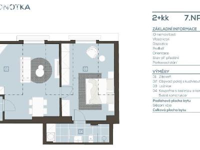Продаж квартири 2+KK Praha, Hartigova č. 1