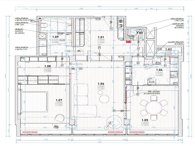 Rent apartment 3+1 Praha, Milady Horákové č. 25