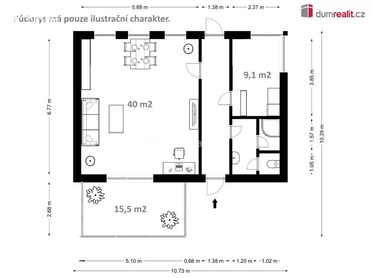 Pronájem komerční nemovitosti Rudolfov č. 2