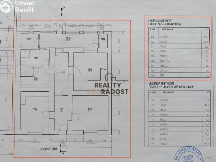 Prodej rodinného domu Troskotovice č. 31