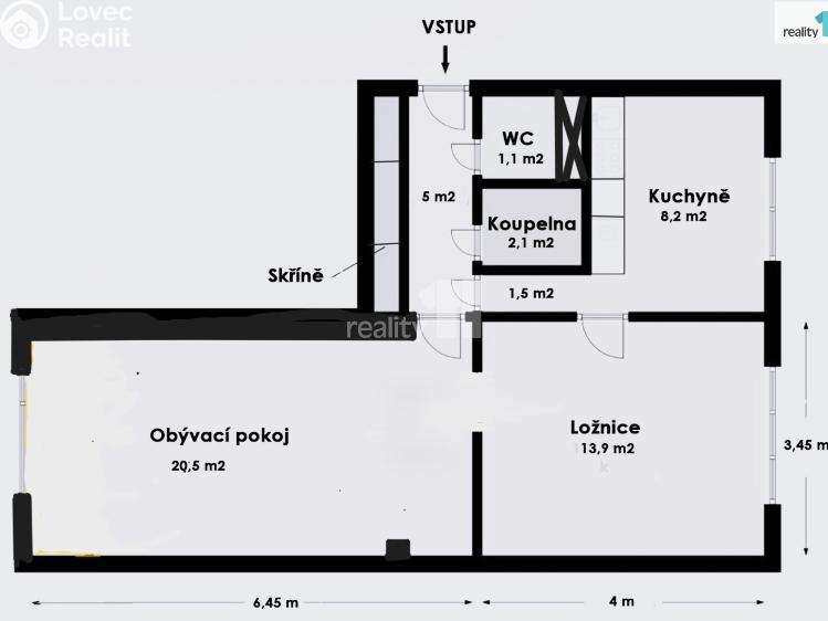 Продажа квартиры 2+1 Praha 6, Myslivečkova č. 16