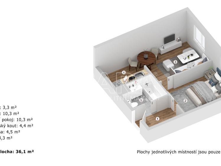 Продажа квартиры 2+KK Praha, Španielova 1263/13 č. 11