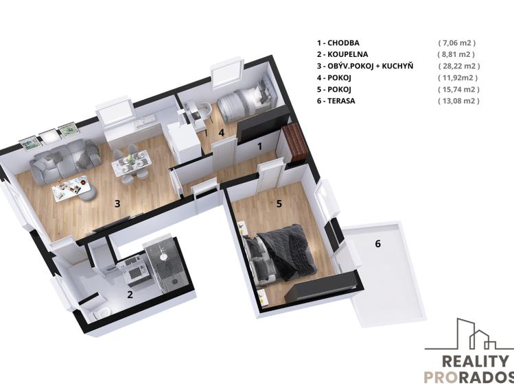 Продаж квартири 3+KK Ivanovice na Hané, Osvoboditelů č. 5