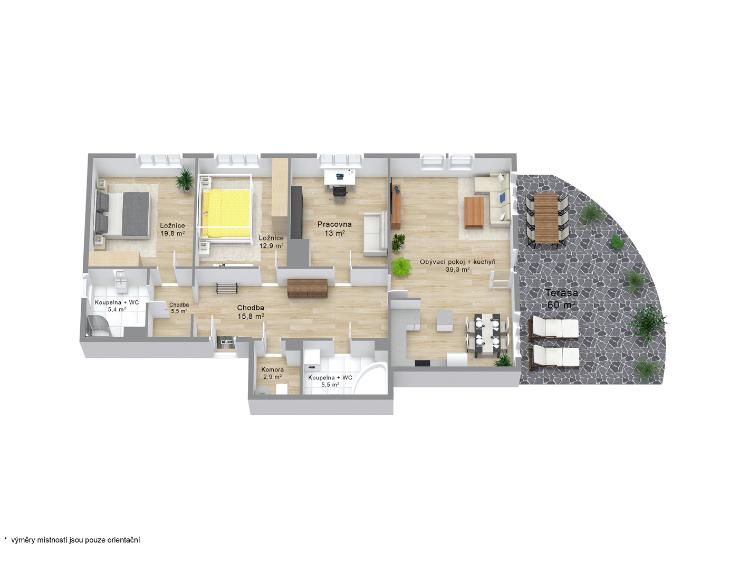 Prodej bytu 4+KK Slaný, Kybalova 1854 č. 11