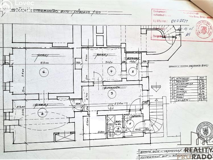 Pronájem bytu 3+1 Brno, Vranovská 325/6 č. 18
