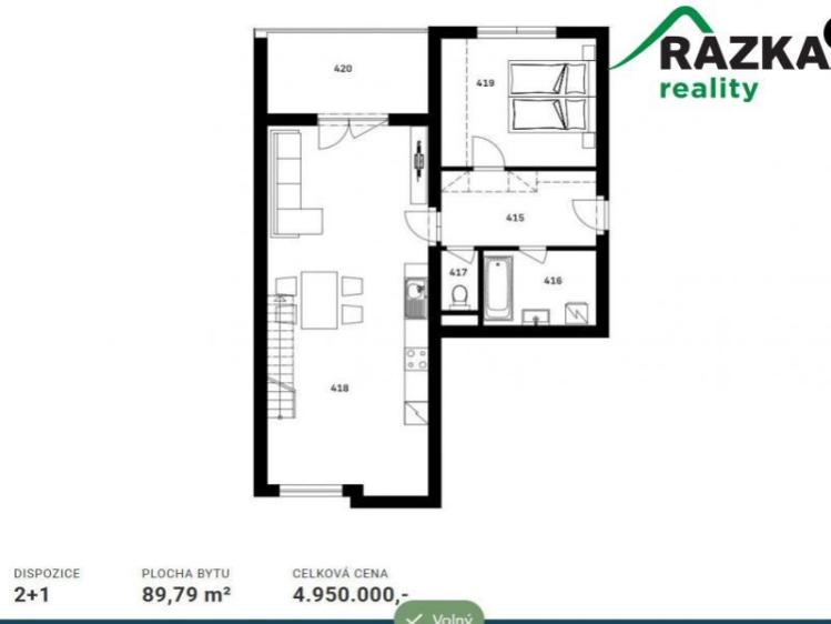 Продажа квартиры 2+1 Nýrsko č. 2