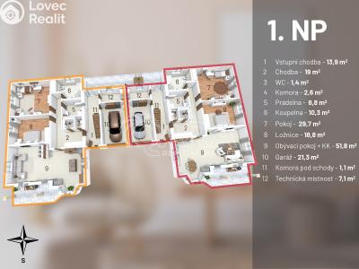 Prodej rodinného domu Jesenice, Papoušková 1344 č. 5