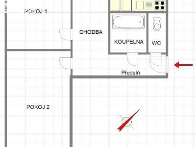 Pronájem bytu 2+1 Ostrava, Ludvíka Podéště č. 5