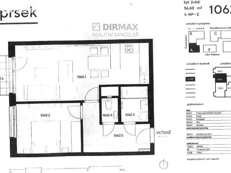 Аренда квартиры 2+KK Praha, Hábova 1516/3 č. 23