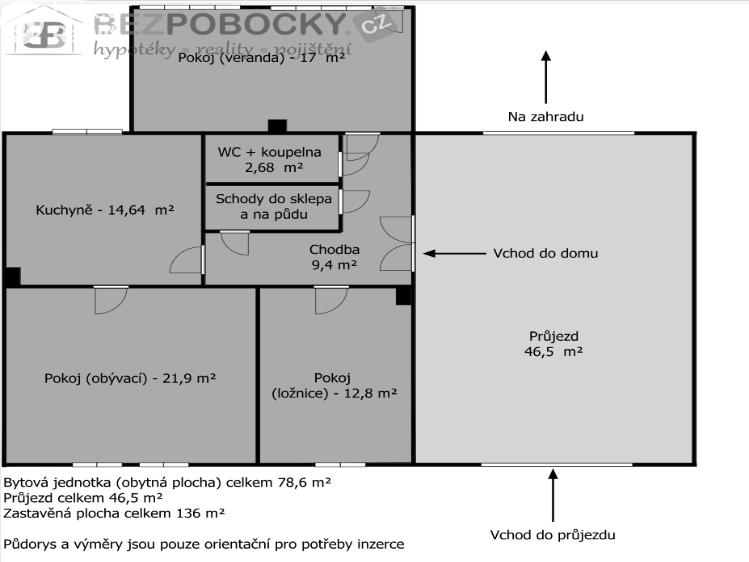 Prodej rodinného domu Velké Meziříčí, Pod Sýpkami č. 33