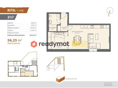 Продаж квартири 2+KK Hodonín, tř. Dukelských hrdinů č. 5